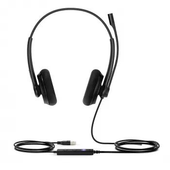 Yealink UH34 Lite Dual Teams Headset, Wired, 20 - 20000 Hz, Office/Call center, 110 g, Headset, Black