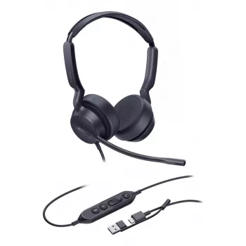 Yealink UH42 Dual UC USB-C/A Headset, Wired, Calls/Music, 20 - 20000 Hz, 160 g, Headset, Black