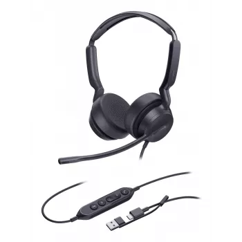 Yealink UH42 Dual UC USB-C/A Headset, Wired, Calls/Music, 20 - 20000 Hz, 160 g, Headset, Black