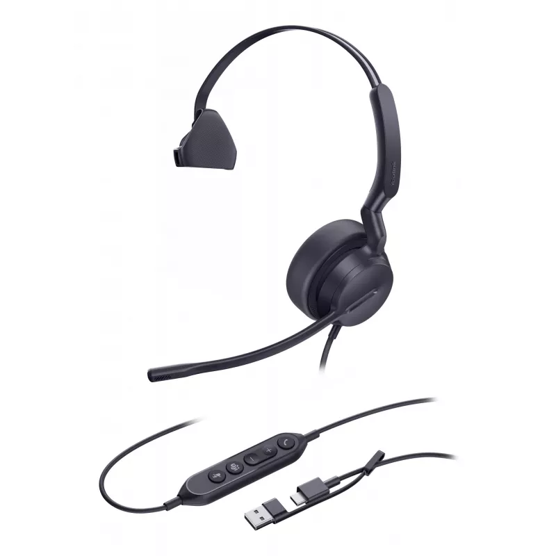 Yealink UH42 Mono Teams USB-C/A Headset, Wired, Calls/Music, 20 - 20000 Hz, 116 g, Headset, Black