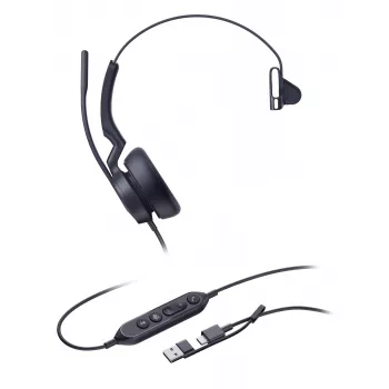 Yealink UH46 Mono Teams USB-C/A Headset, Wired, 20 - 20000 Hz, Office/Call center, 127 g, Headset, Black