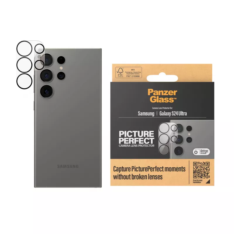 Camera Lens Protector PanzerGlass Samsung Galaxy S24 Ultra Scratch Shock Resistant