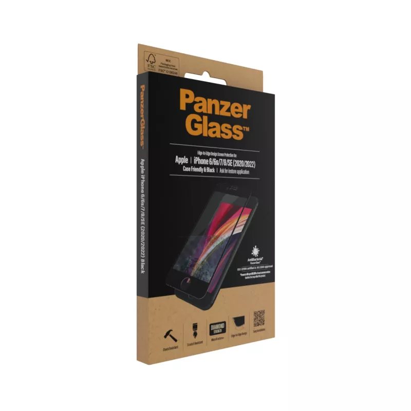 PanzerGlass ® Screen Protector iPhone 8 | 7 | 6s | 6 | SE (2020/2022) | Edge-to-Edge