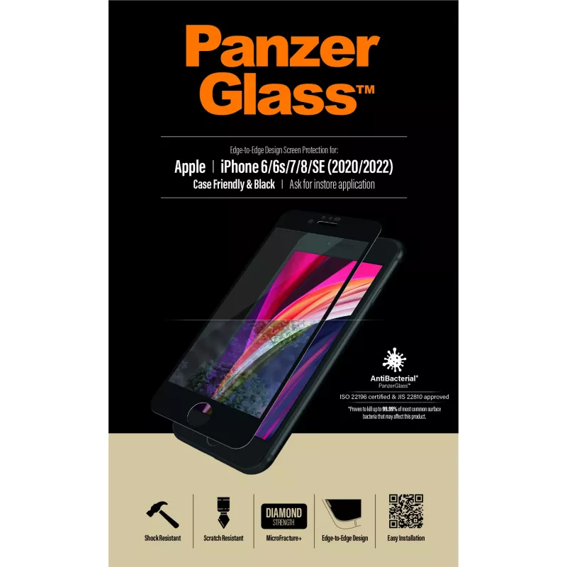 PanzerGlass ® Screen Protector iPhone 8 | 7 | 6s | 6 | SE (2020/2022) | Edge-to-Edge