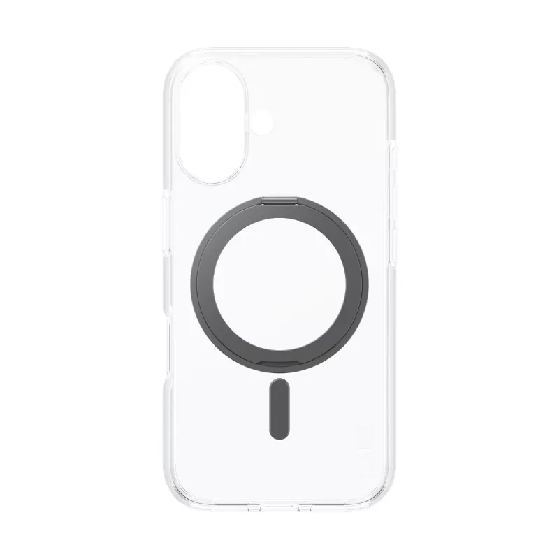 PanzerGlass CARE™ by ® Case Transparent w. Black Kickstand & MagSafe iPhone 16