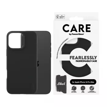 PanzerGlass CARE™ by ® Case Black iPhone 16 Pro Max, Cover, Apple, Apple - iPhone 16 Pro Max, Black