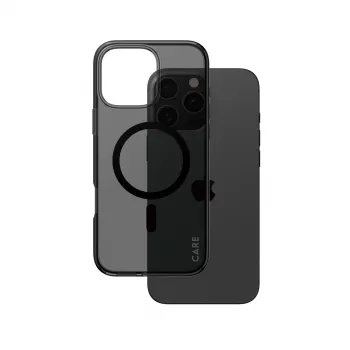 PanzerGlass CARE™ by ® Urban Combat Case Smokey w. Black MagSafe iPhone 16 Pro Max