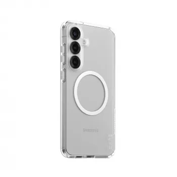 PanzerGlass CARE™ by ® Urban Combat Case Transparent w. White Qi Compatible Samsung Galaxy S25+