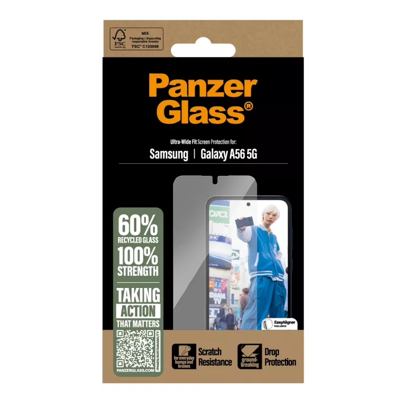 PanzerGlass ® Screen Protector Samsung Galaxy A56 5G | Ultra-Wide Fit w. EasyAligner