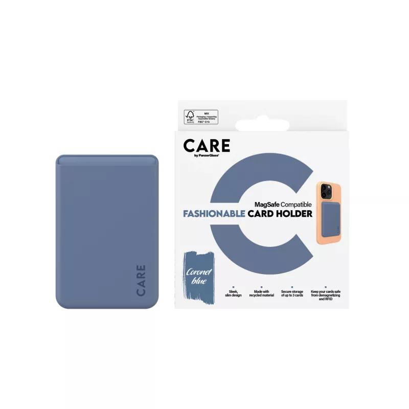 PanzerGlass CARE™ by ® Card Holder Blue iPhone, Cover, Apple, Apple - iPhone, Blue