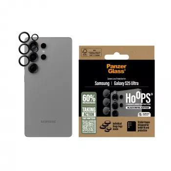 PanzerGlass ® Hoops® Camera Lens Protector Black Samsung Galaxy S25 Ultra