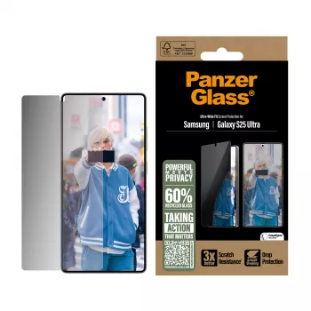 PanzerGlass ® Privacy Screen Protector Samsung Galaxy S25 Ultra | Ultra-Wide Fit