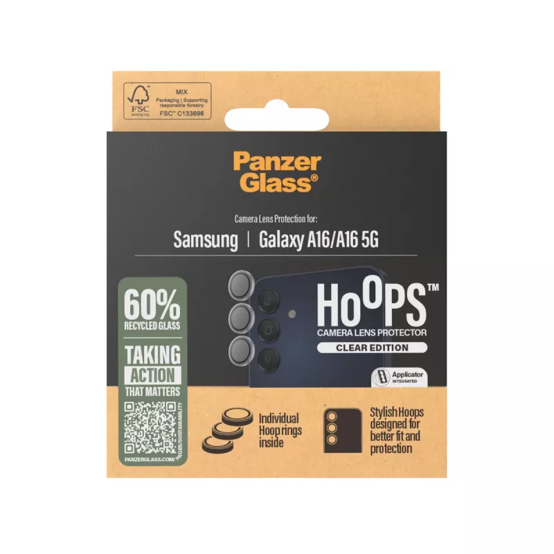 PanzerGlass ® Hoops® Camera Lens Protector Transparent Samsung Galaxy A16 | A16 5G