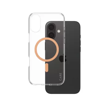 PanzerGlass CARE™ by ® Urban Combat Case Transparent w. Peachy MagSafe iPhone 16 Plus