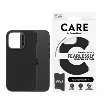 PanzerGlass CARE™ by ® Case Black w. MagSafe iPhone 16 Pro, Cover, Apple, Apple - iPhone 16 Pro, Black