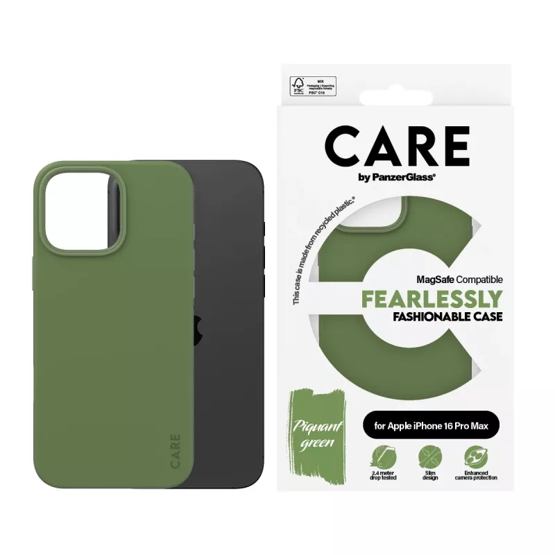 PanzerGlass CARE™ by ® Case Green w. MagSafe iPhone 16 Pro Max