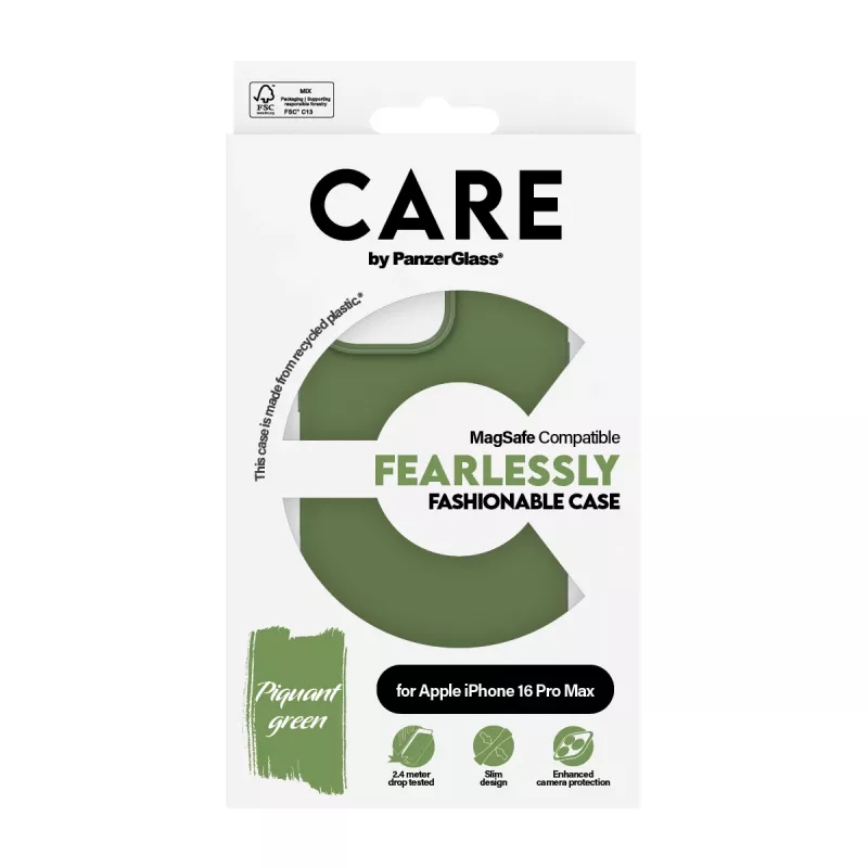 PanzerGlass CARE™ by ® Case Green w. MagSafe iPhone 16 Pro Max