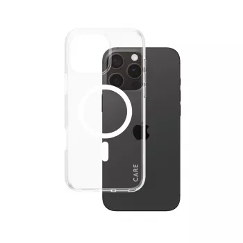 PanzerGlass CARE™ by ® Urban Combat Case Transparent w. White MagSafe iPhone 16 Pro Max
