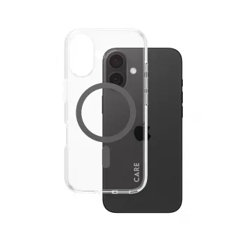 PanzerGlass CARE™ by ® Urban Combat Case Transparent w. Black MagSafe iPhone 16