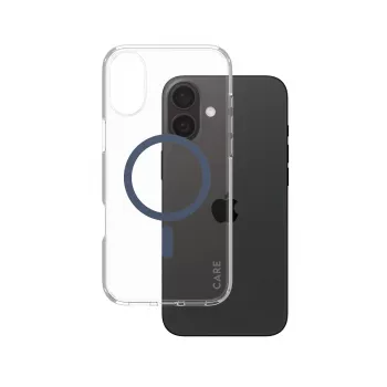 PanzerGlass CARE™ by ® Urban Combat Case Transparent w. Blue MagSafe iPhone 16 Plus