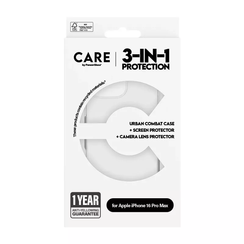 PanzerGlass ® | CARE by ® Flagship 3-in-1 Bundle iPhone 16 Pro Max