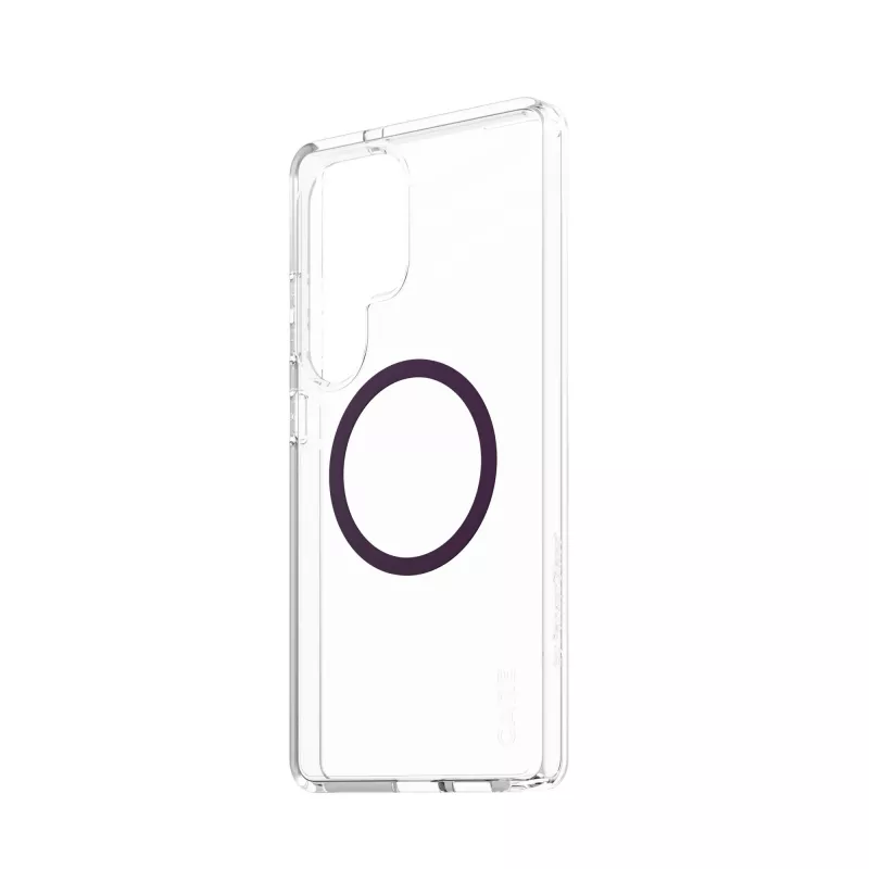 PanzerGlass CARE™ by ® Urban Combat Case Transparent w. Plum Purple Qi Compatible Samsung Galaxy S25 Ultra