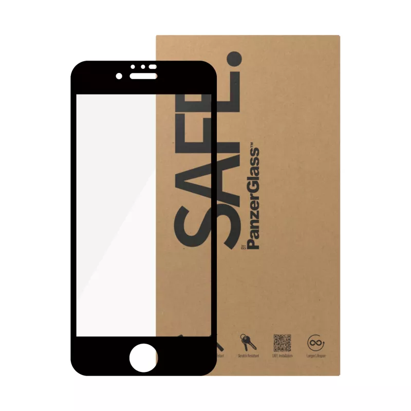 PanzerGlass SAFE. by ® Screen Protector iPhone 6 | 6s | 7 | 8 | SE (2020, 2022) | Ultra-Wide Fit | BULK