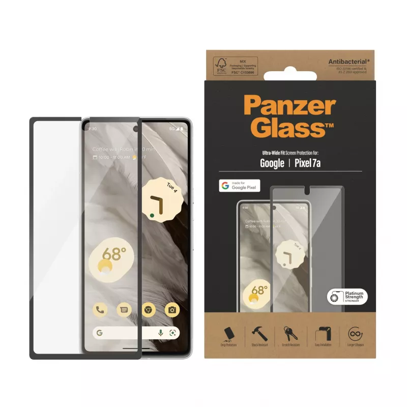 PanzerGlass ® Screen Protector Google Pixel 7a | Ultra Wide Fit