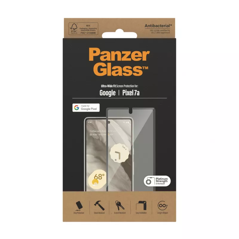 PanzerGlass ® Screen Protector Google Pixel 7a | Ultra Wide Fit