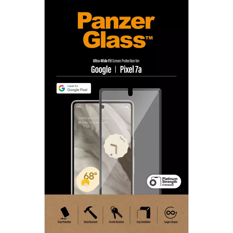 PanzerGlass ® Screen Protector Google Pixel 7a | Ultra Wide Fit