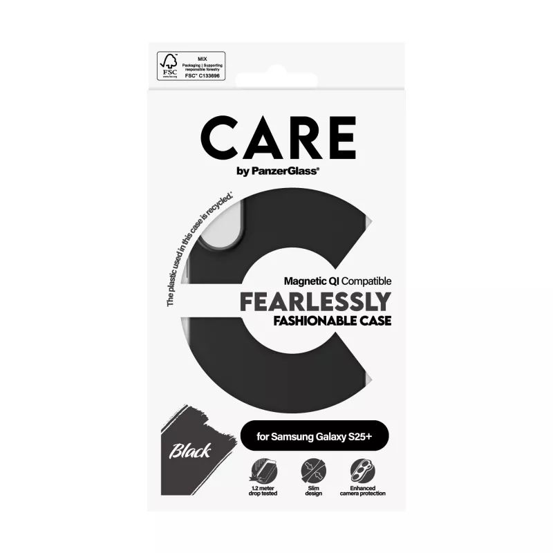 PanzerGlass CARE™ by ® Case Black w. Qi Compatible Samsung Galaxy S25+