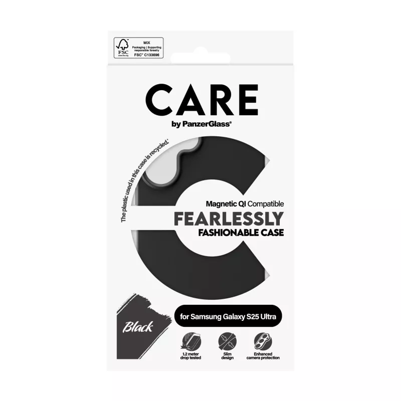 PanzerGlass CARE™ by ® Case Black w. Qi Compatible Samsung Galaxy S25 Ultra