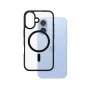 PanzerGlass ® HardCase Transparent w. Black MagSafe & Frame iPhone 16