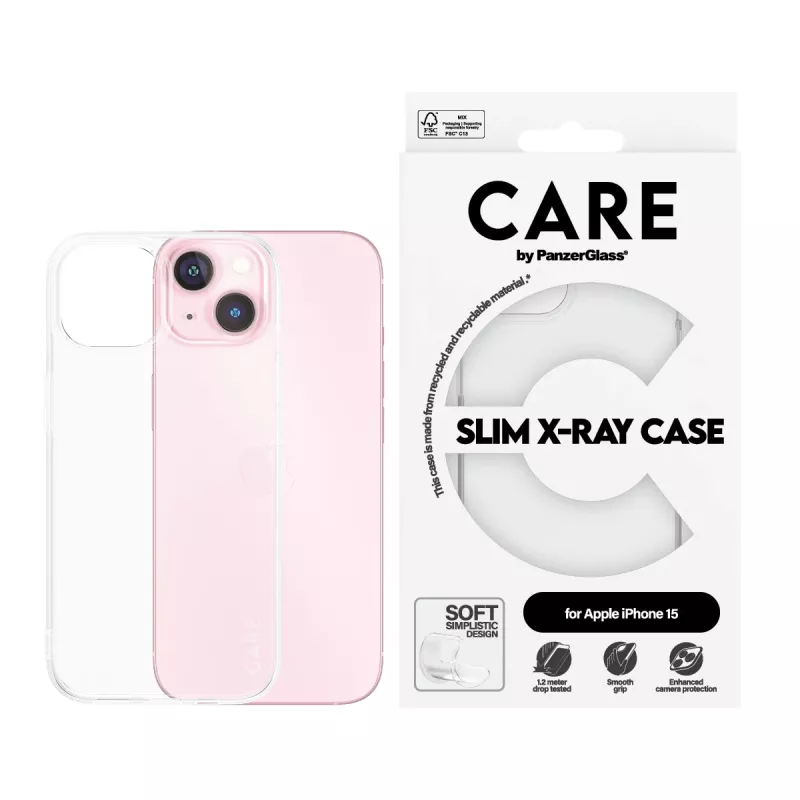 Cover PanzerGlass CARE by ® Fashionable Case Transparent X-Ray Soft Basic iPhone 15