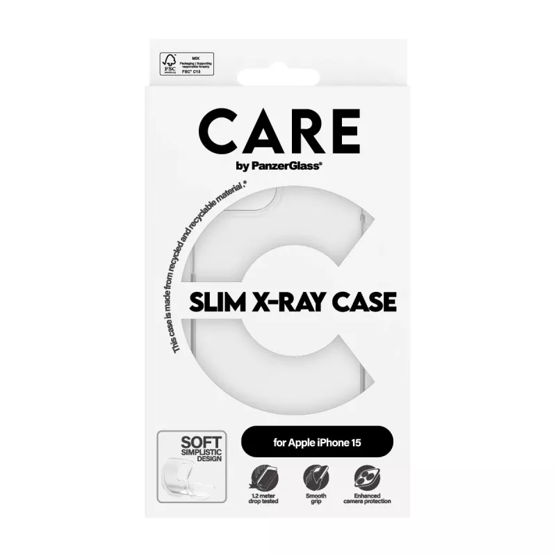 Cover PanzerGlass CARE by ® Fashionable Case Transparent X-Ray Soft Basic iPhone 15