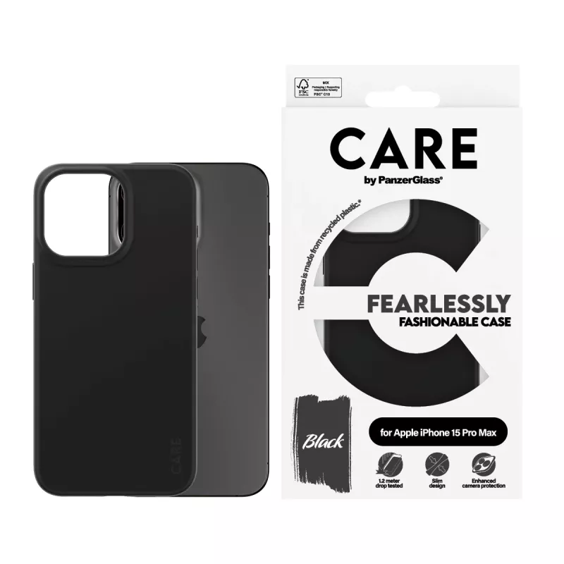 Cover PanzerGlass CARE by Fashionable Case Black iPhone 15 Pro Max