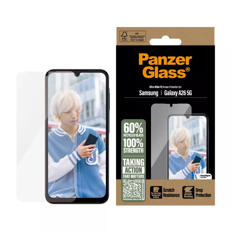 PanzerGlass ® Screen Protector Samsung Galaxy A26 5G | Ultra-Wide Fit