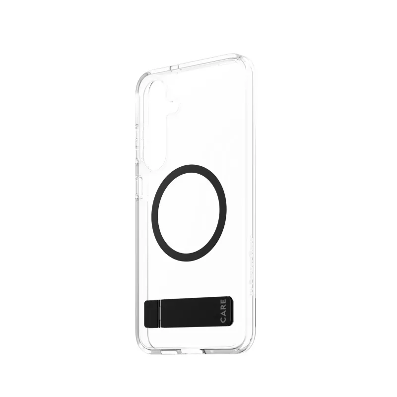 PanzerGlass CARE™ by ® Case Transparent w. Black Kickstand & Qi Compatible Samsung Galaxy S25+
