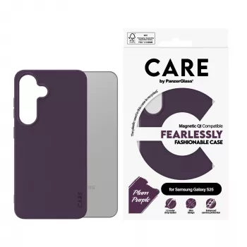 PanzerGlass CARE™ by ® Case Plum Purple w. Qi Compatible Samsung Galaxy S25