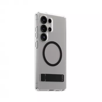 PanzerGlass CARE™ by ® Case Transparent w. Black Kickstand & Qi Compatible Samsung Galaxy S25 Ultra