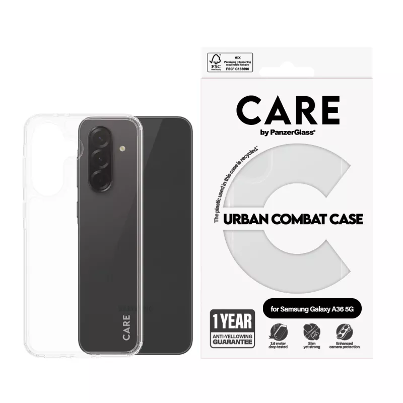 Cover PanzerGlass CARE by Flagship Case Transparent Urban Combat Samsung Galaxy new A35 5G