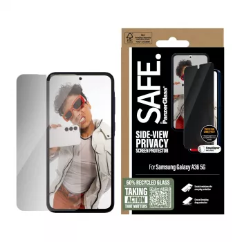 PanzerGlass SAFE. by ® Privacy Screen Protector Samsung Galaxy A36 5G | Ultra-Wide Fit w. EasyAligner