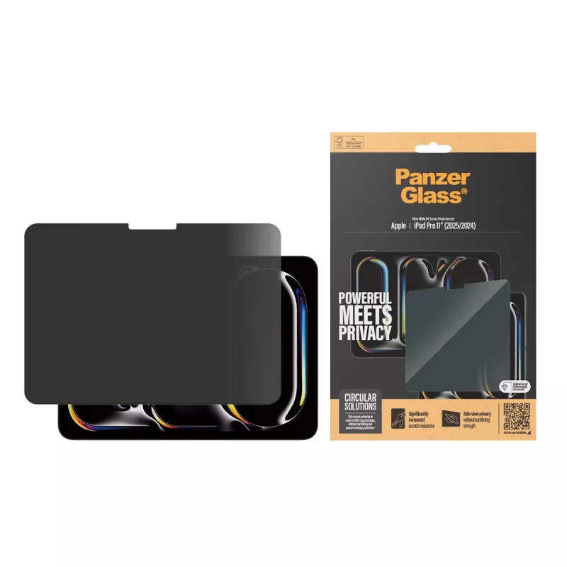 PanzerGlass ® Privacy Screen Protector ® iPad Pro 11'' (2024-2025) | Ultra-Wide Fit