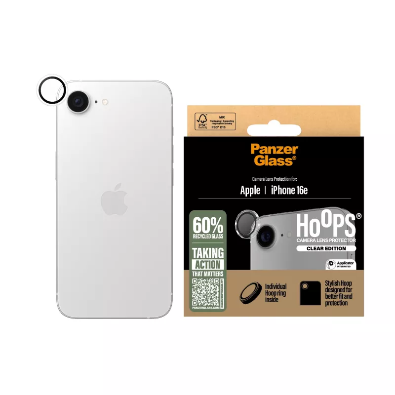 PanzerGlass ® Hoops® Camera Lens Protector Transparent iPhone 17e | 16e