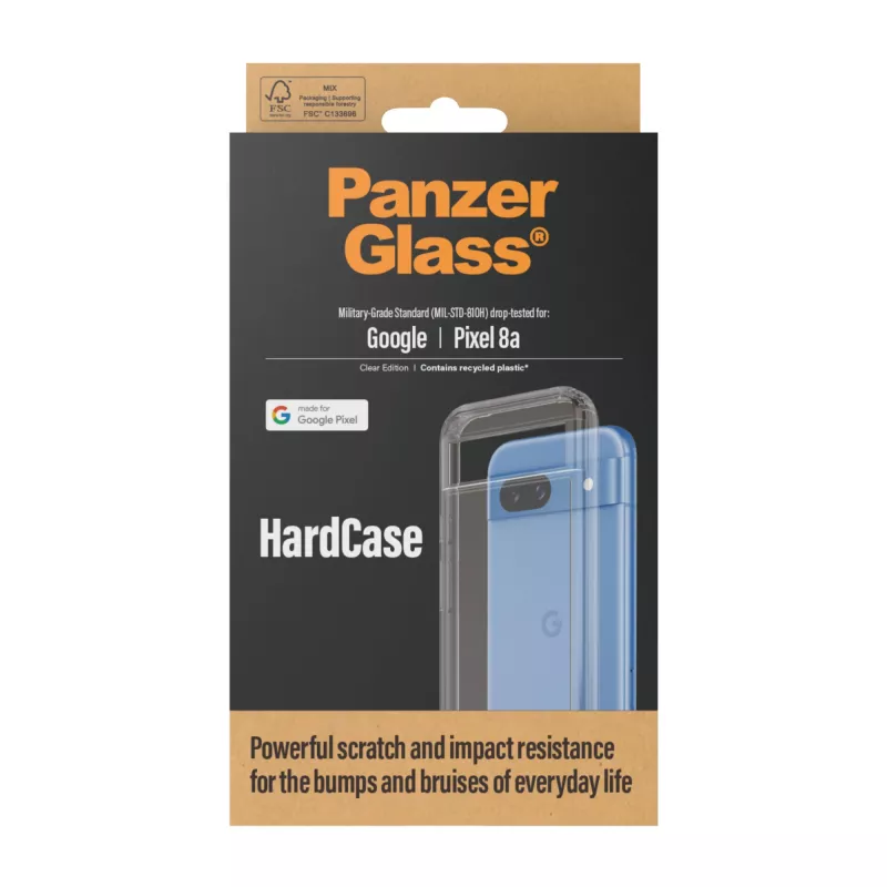 PanzerGlass ® HardCase Transparent Google Pixel 8a, Cover, Google, Google - Pixel 8a, Transparent