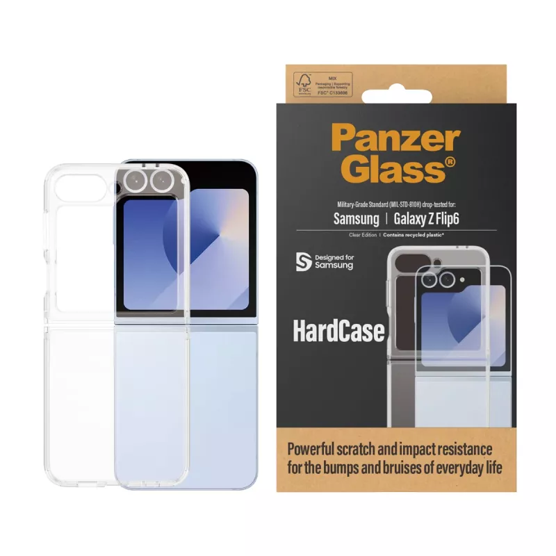PanzerGlass ® HardCase Transparent Samsung Galaxy Z Flip6, Cover, Samsung, Samsung - Galaxy Z Flip6, Transparent