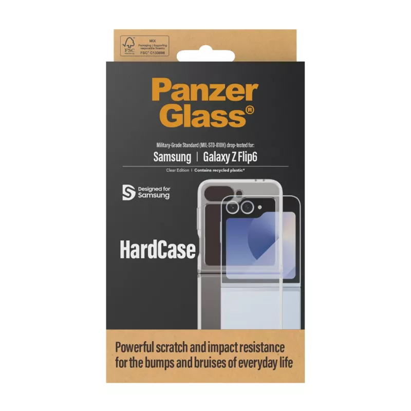 PanzerGlass ® HardCase Transparent Samsung Galaxy Z Flip6, Cover, Samsung, Samsung - Galaxy Z Flip6, Transparent