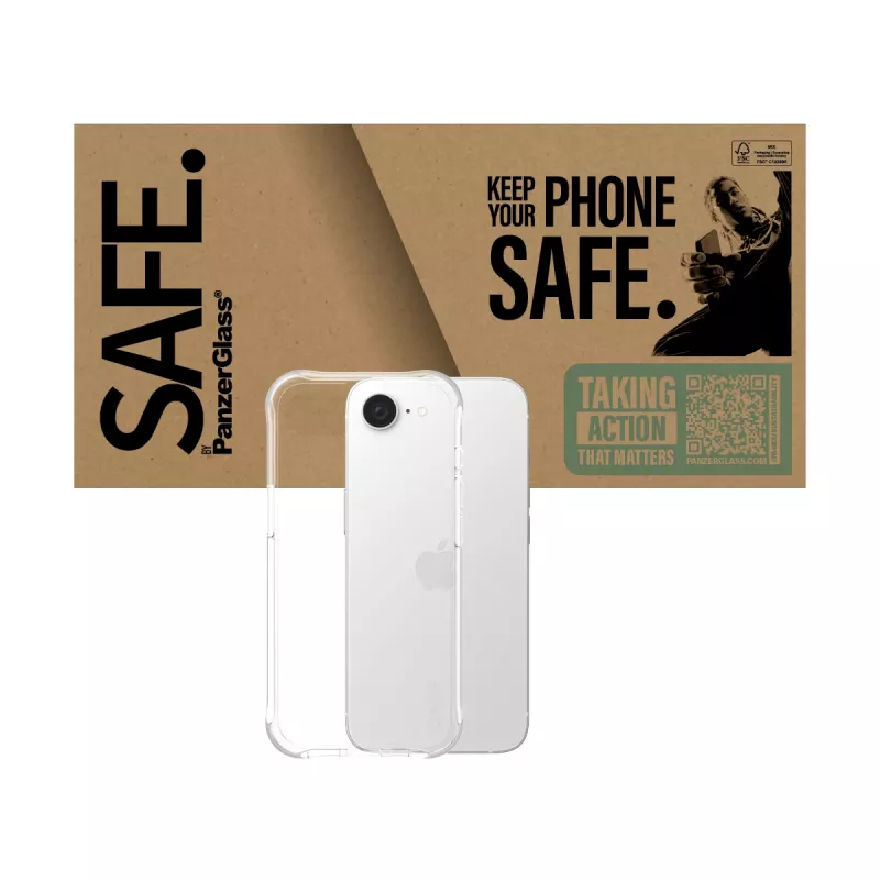 PanzerGlass SAFE. by ® TPU Case Transparent iPhone 17e | 16e