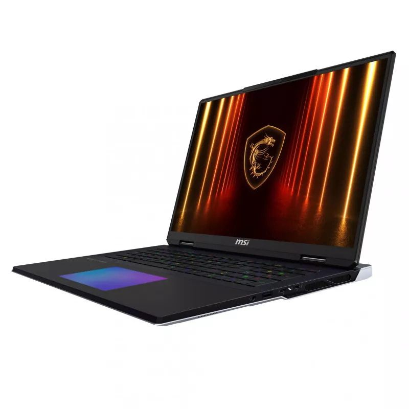 MSI Titan 18 HX AI A2XWIG-073 laptop Intel Core Ultra 9 285HX 45.7 cm (18 inch) UHD+ 64 GB DDR5-SDRAM 6 TB SSD NVIDIA GeForce RTX 5080 Wi-Fi 7 (802.11be) Windows 11 Pro Black