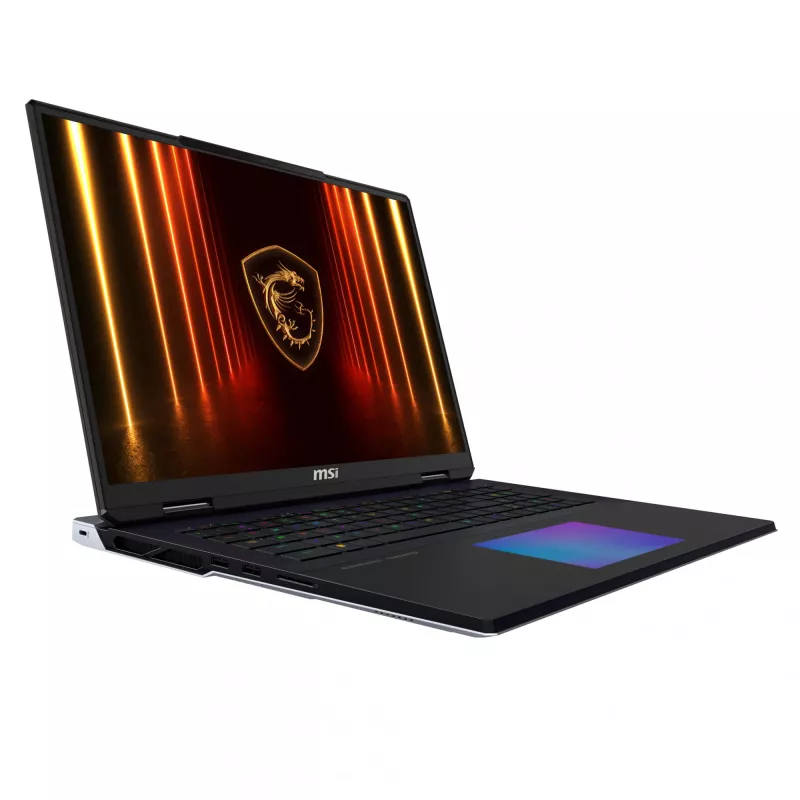MSI Titan 18 HX AI A2XWIG-073 laptop Intel Core Ultra 9 285HX 45.7 cm (18 inch) UHD+ 64 GB DDR5-SDRAM 6 TB SSD NVIDIA GeForce RTX 5080 Wi-Fi 7 (802.11be) Windows 11 Pro Black